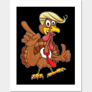 Make Thanksgiving Great Again Funny Trump Turkey Posters and Art